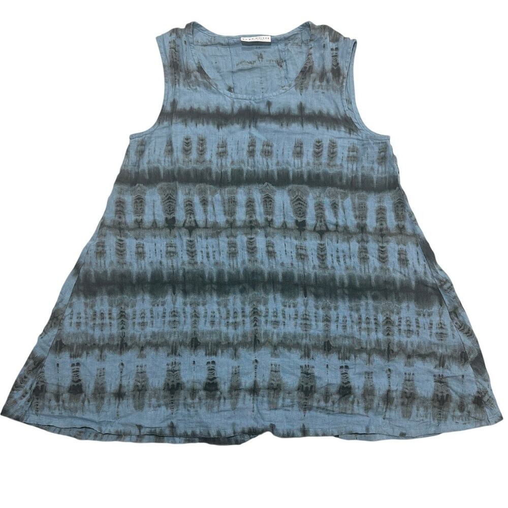 Bryn Walker Sz S Linen Sleeveless Tie-dyed Tunic Flowy A-Line Relaxed shift Tank